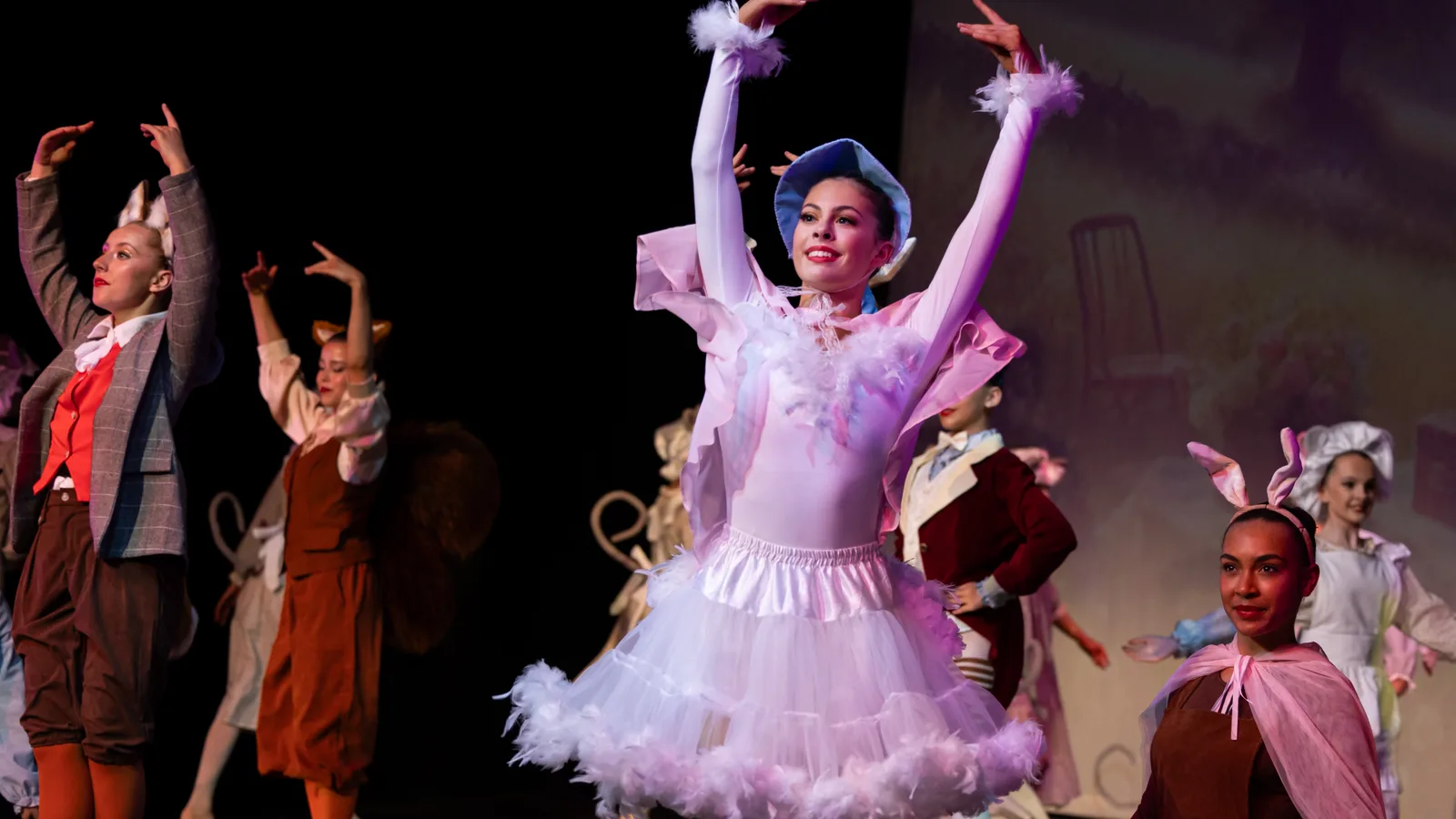 Senior ballet dancer performing on stage with JL Dance Academy in Ripley