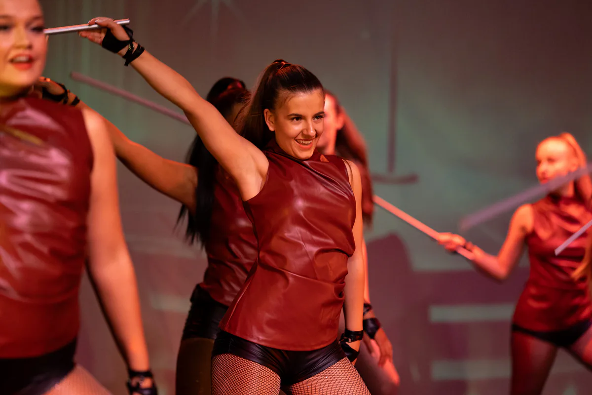 Modern Jazz dancer performing with confident stage expression at JL Dance Academy in Ripley